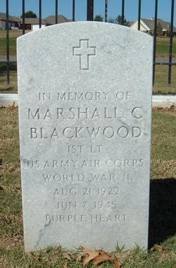 1LT Marshall Carlyle Blackwood 1922 1945 Mémorial Find a Grave