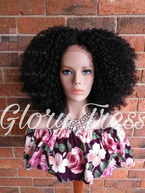 Lace Front Wig Kinky Curly Lace Front Wig Wigs Glory Tress Etsy