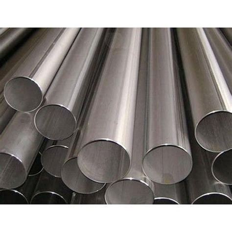 Silver Polished Stainless Steel Round Pipe Wall Thickness Mm At