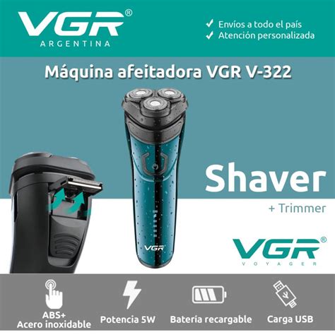 Afeitadora Eléctrica Hombre VGR V-322 Patillera 2en1 Usb Azul - VGR ...
