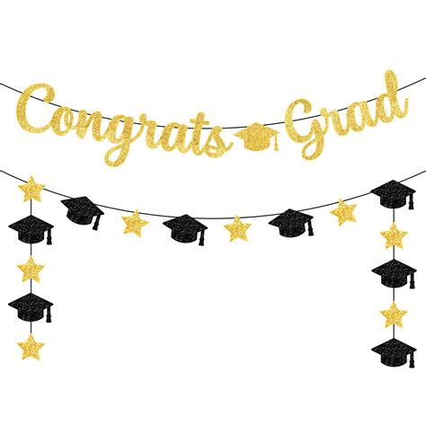 Buy Katchon Glitter Congrats Grad Banner 10 Feet No Diy