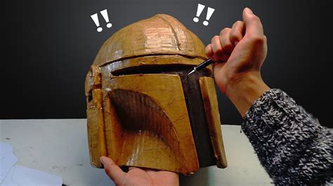 C Mo Hacer Casco De Mandalorian De Carton Tutorial Blaster Diy