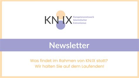 Newsletter Anmeldung Kompetenznetzwerk Islamistischer Extremismus