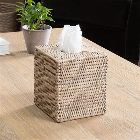 Marbury Square Rattan Tissue Box Cover Marquis And Dawe