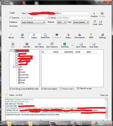 How To Use Havij A SQL Injection Tool Tutorial Techno Knol