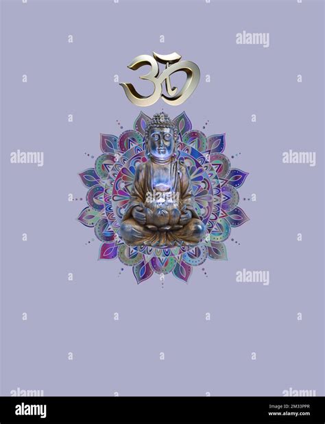 spiritual background with buddha statue Stock Photo - Alamy