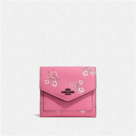 Coach Small Wallet With Floral Bow Print