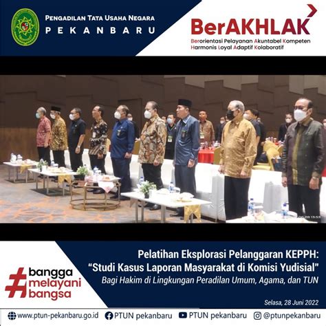 Ptun Pekanbaru Mengikuti Pelatihan Eksplorasi Pelanggaran Kepph Studi