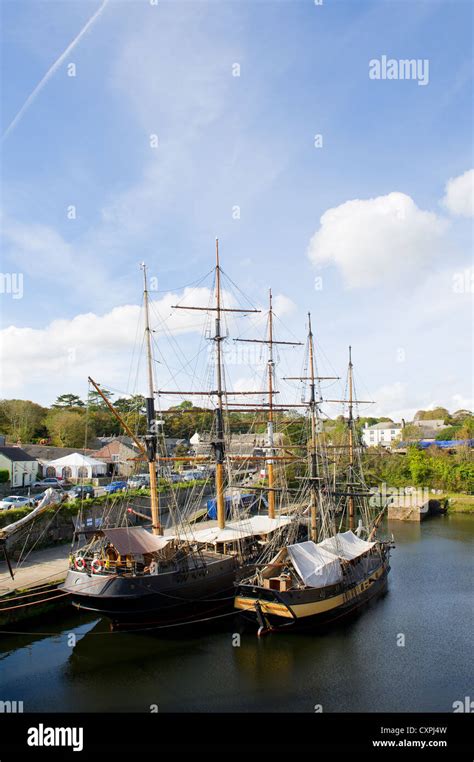 Charlestown Harbour in Cornwall Stock Photo - Alamy