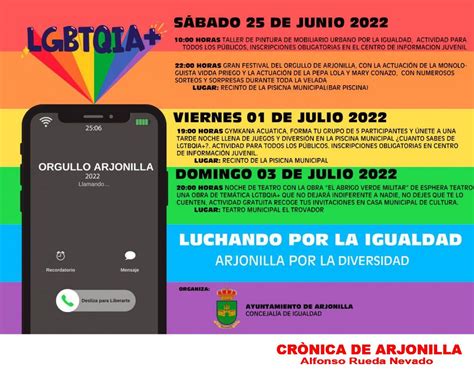 Actividades Para La Celebraci N Del Orgullo Lgbtqia Arjonilla