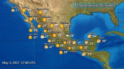 Pronóstico del tiempo México hoy 4 de mayo del 2017 Frente frío 45 y