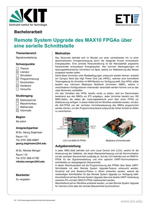 Kit Elektrotechnisches Institut Studium Und Lehre Studentische