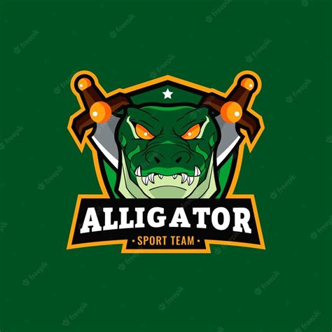 Free Vector | Flat design alligator logo template