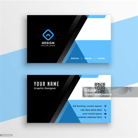 Geometric Style Company Visiting Card Template For Individual Identity ...