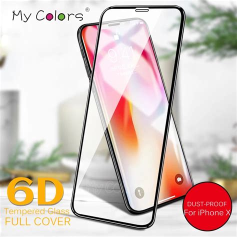 My Colors D Curved Edge Tempered Glass For Iphone X Glass H Hardness