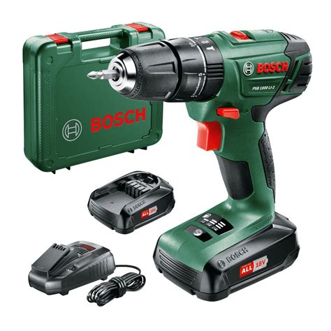 Bosch PSB 1800 LI 2 Cordless Combi Drill 2 X Batteries 18 V System