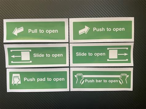 Emergency Exit Vinyl Sticker Door Signs - High Quality Stickers