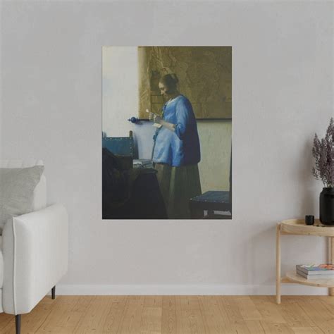 Johannes Vermeer Woman Reading A Letter High Quality Canvas Etsy