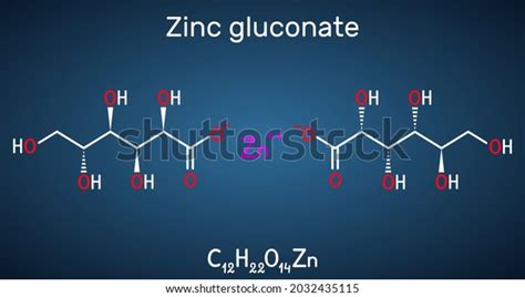 Zinc Gluconate Molecule Ionic Compound Zinc Stock Vector Royalty Free 2032435115 Shutterstock