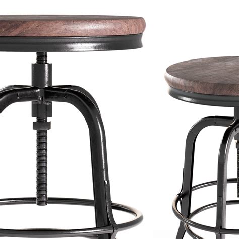 D Leary Reclaimed Wood Swivel Counter Stool Turbosquid