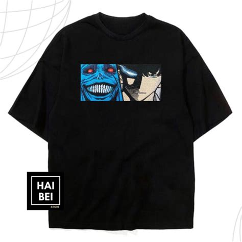 T Shirt Distro Anime Solo Leveling Sung Jin Woo Aesthetic Shopee Malaysia