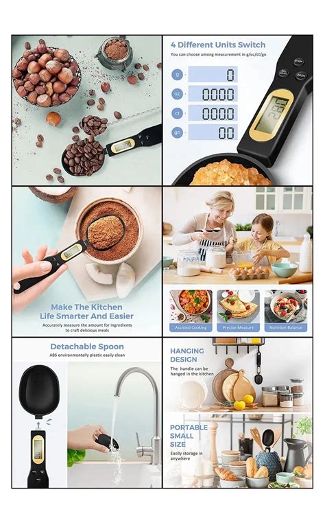 White Digital Measuring Spoon Digital Spoon Scale In Grams And Ounces