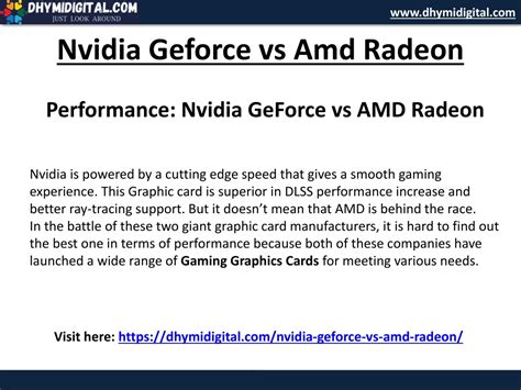 Ppt Nvidia Geforce Vs Amd Radeon Powerpoint Presentation Free