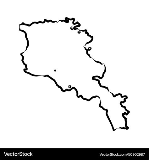 Armenia map outline Royalty Free Vector Image - VectorStock