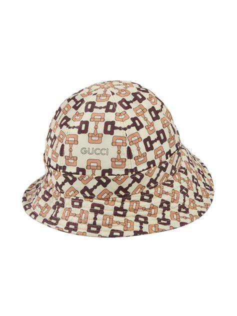 Gucci Horsebit Print Bucket Hat Farfetch