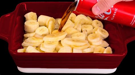 MISCHEN Sie Bananen Und Coca Cola Unglaublich Leckeres Dessert Ohne