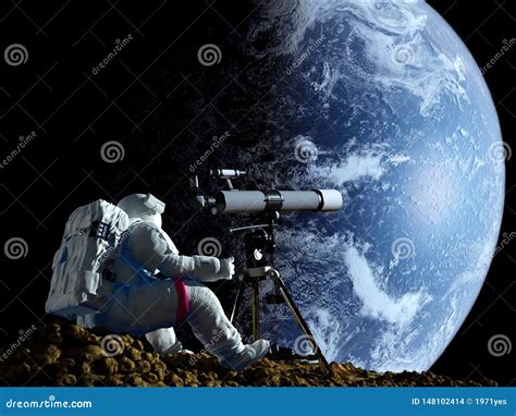 T Lescope Dans L Espace Illustration Stock Illustration Du Cosmos