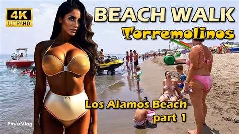 Beach Walk Torremolinos Part Playa Los Alamos Beach Spain Summer