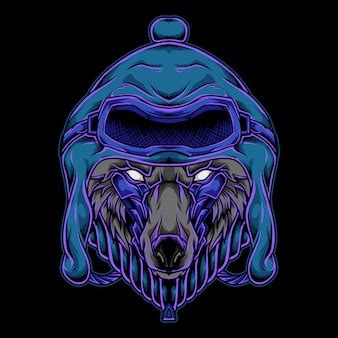 Premium Vector | Wolf head logo illustration