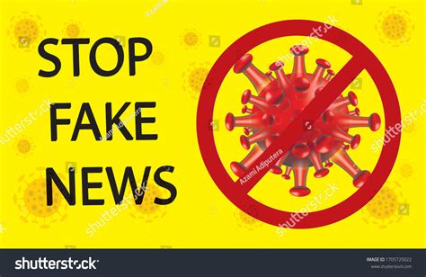 Stop Fake News Covid19 Symbol On Stock Vector Royalty Free 1705725022