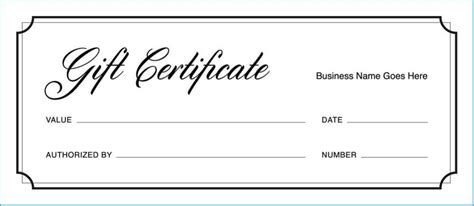 latest blank gift certificate template which can be used as free ...