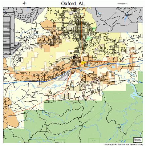 Oxford Alabama Street Map 0157576