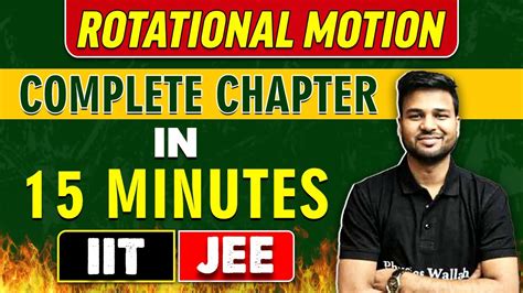 ROTATIONAL MOTION In 15 Minutes Complete Chapter For JEE Main