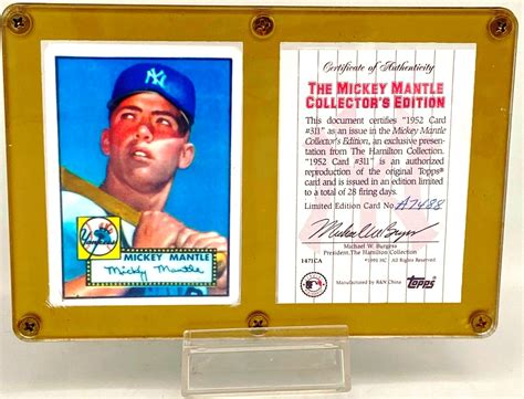 Vintage Topps Mickey Mantle Ceramic Card Set Topps The