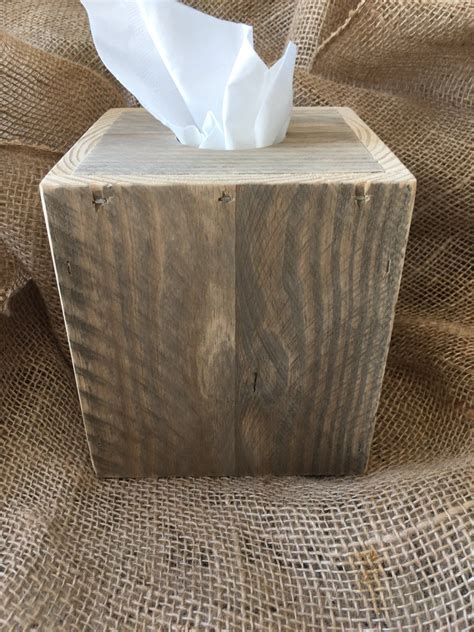 Natural Rustic Wood Tissue Box Cover Tissue Box Covers Tissue Boxes