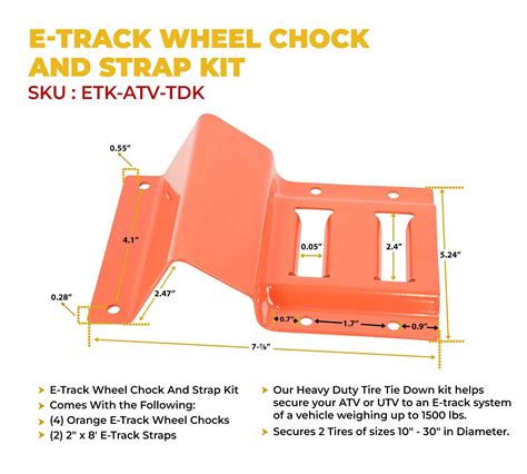 E Track Wheel Chock And Strap Kit