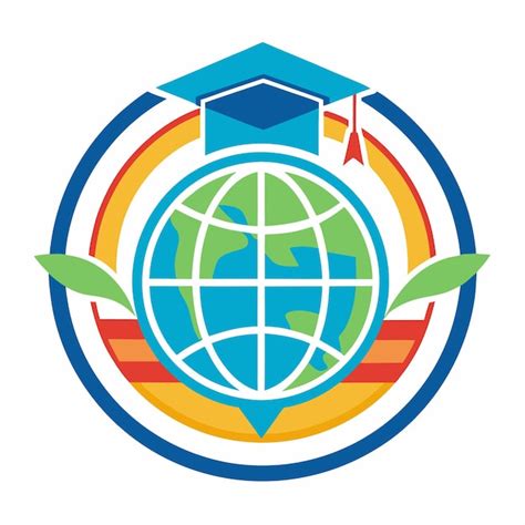 global world education vector logo design  international learning