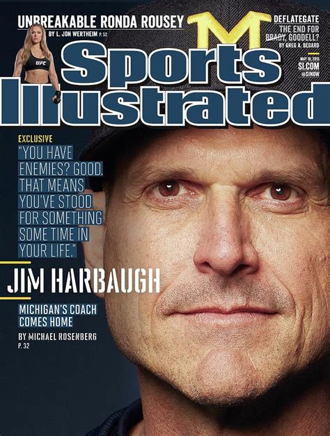 University Of Michigan Coach Jim Harbaugh Sports Illustrated Cover Photograph By Sports