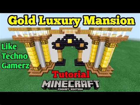 Techno Gamerz Gold Luxury Mansion Tutorial In Minecraft PE Gold