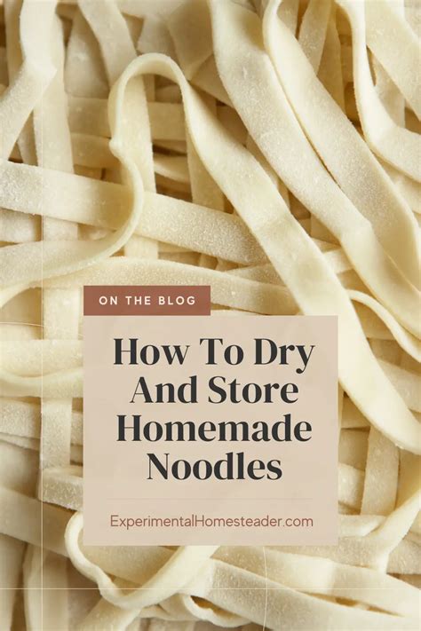 How To Dry And Store Homemade Noodles Experimental Homesteader