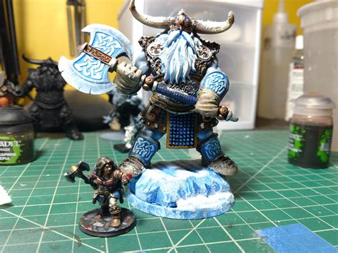 Finished A Frost Giant From Reaper Normal Mini For Scale Minipainting