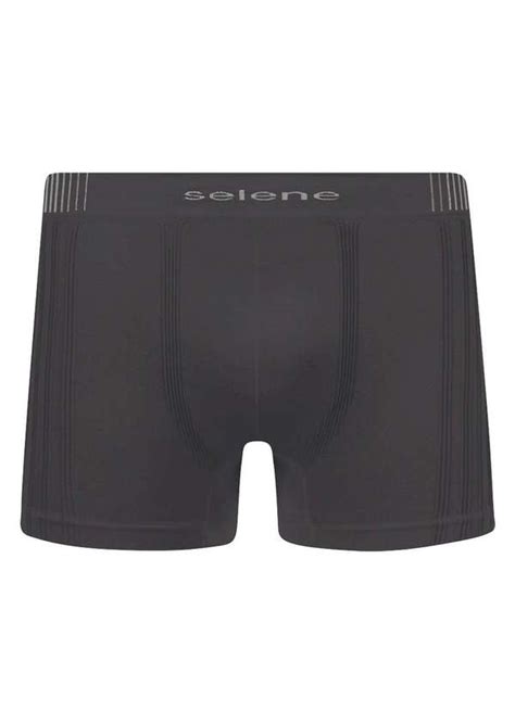 Cueca Boxer Selene Sem Costura Masculina Chumbo Cinza Esporte Legal