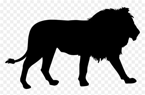 Transparent Lion Clipart - Jungle Animal Silhouette Animals, HD Png ...