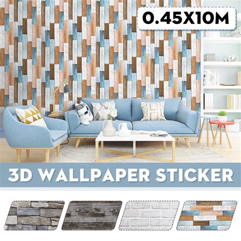 Papel de parede 3D 10M Moderno Retro Móveis de Sala De Trabalho Papel