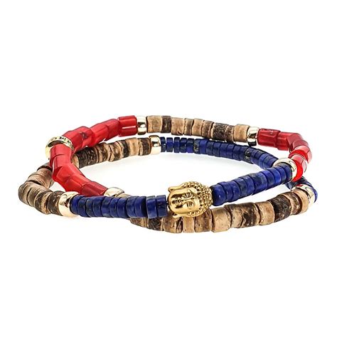 Luxury K Gold Double Wrap Buddha Bracelet Uk Ommo London