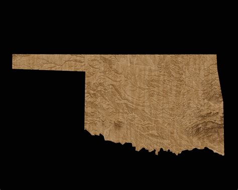 Oklahoma State Topographic Map 3D Model Stl for CNC Carving - Etsy